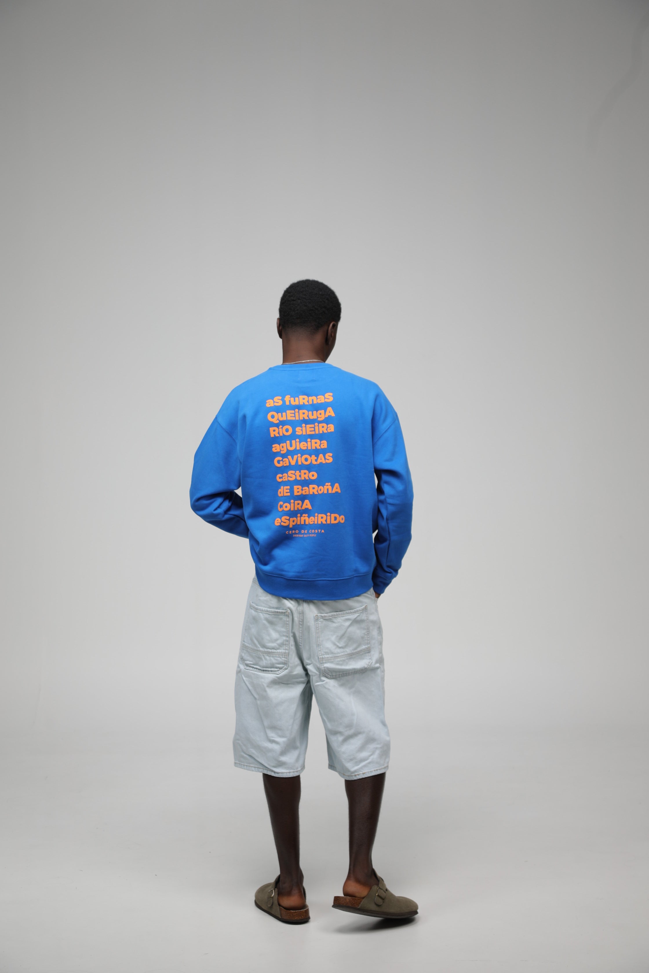 SUDADERA PORTO DO SON AZUL/NARANJA